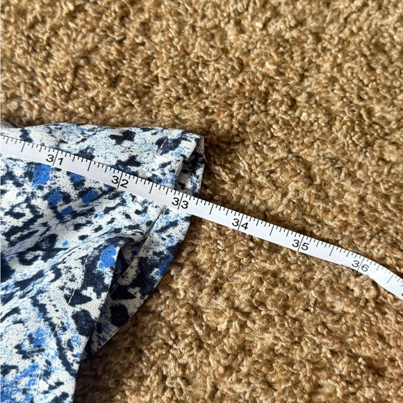 GAP Blue and White Sleeveless V-Neck Midi Romper - Picture 10 of 10